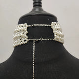 Winter Pearl Choker Necklace Vintage Style Jewelry