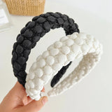 Winter Flower Hairband for Women Solid Color Headband