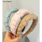 Winter Flower Hairband for Women Solid Color Headband