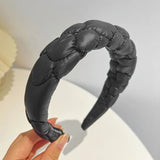 Winter Flower Hairband for Women Solid Color Headband