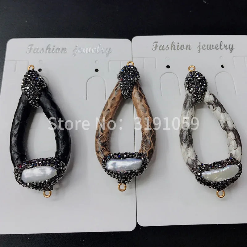 Winter Snakeskin Hollow Drop Shape DIY Accessories