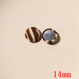 100pcs/lot Leopard Print Cotton Flatback Cloth Buttons DIY Jewelry Accessory