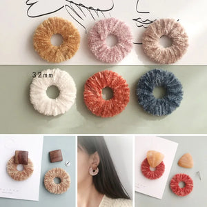 30pcs 32mm Fur Winding Geometry Rounds Shape Beads DIY Jewelry Earring Accessory