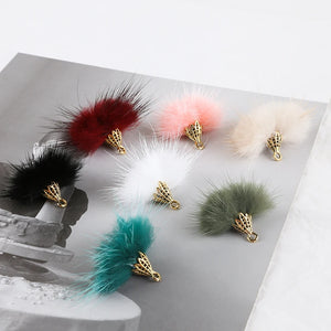 30pcs Geometry Alloy/Plush Charms DIY Jewelry Earring/Bracelet Pendants