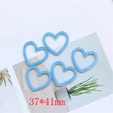 40pcs Cartoon Hearts Resin Beads DIY Jewelry Earring/Garment Accessory