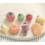 40pcs/lot Velvet Flocking Fruit Resin Beads Charms DIY Jewelry Accessory