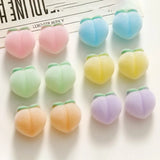50pcs Velvet Flocking Peach Shape Resin Beads DIY Jewelry Earring/Hair Accessory