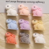 50pcs/lot 18mm velvet rabbit shape resin beads for DIY jewelry and clothing