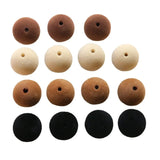 50pcs 20mm Flocking Geometry Rounds Resin Beads DIY Jewelry Accessory