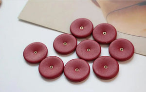 50pcs 26mm Geometry Rounds Cloth Buckle DIY Earring Accessory