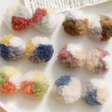 50pcs 28mm Pattern Print Knitted Balls Beads DIY Jewelry Earring/Hair Accessory
