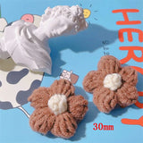 50pcs 30mm Cotton Flowers Hand-Woven DIY Jewelry Earring/Garment/Hair Accessory
