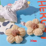 50pcs 30mm Cotton Flowers Hand-Woven DIY Jewelry Earring/Garment/Hair Accessory