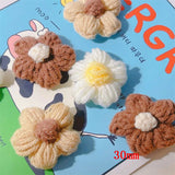 50pcs 30mm Cotton Flowers Hand-Woven DIY Jewelry Earring/Garment/Hair Accessory