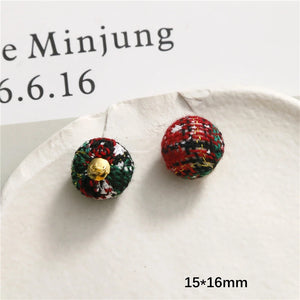 50pcs Christmas Round Balls Beads DIY Jewelry Earring Accessory
