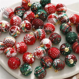 50pcs Christmas Round Balls Beads DIY Jewelry Earring Accessory