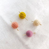 50pcs Winter Geometry Woollen Winding Beads DIY Jewelry Earring Accessory