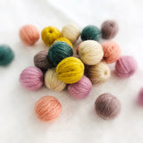 50pcs Winter Geometry Woollen Winding Beads DIY Jewelry Earring Accessory