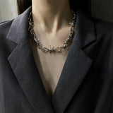 Brambles Necklace Women Hip-hop Punk Style Barbed Wire Choker