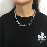 Brambles Necklace Women Hip-hop Punk Style Barbed Wire Choker