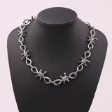 Brambles Necklace Women Hip-hop Punk Style Barbed Wire Choker