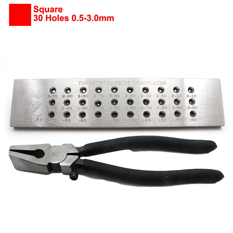 Wire Draw Plates Set for Jewelry Making Round Rectangle Hexagon Oval Square