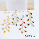 Wire Leaves Resin Plastic Earring Accessory Pendant Necklace Charm
