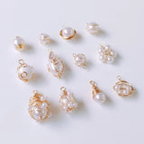 Wire Pearl Eardrop Accessories Metal Pendant Earring Components