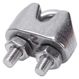 2mm 1/16 Inch Stainless Steel Wire Rope Cable Clamp Fastener 12pcs