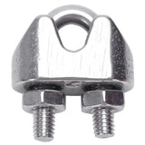 2mm 1/16 Inch Stainless Steel Wire Rope Cable Clamp Fastener 12pcs