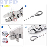 Wire Rope Crimping Fishing Tool Double Barrel Ferrule Loop Sleeve
