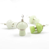Wire Wrap Gem Stone Mushroom Quartz Pendant DIY Jewelry