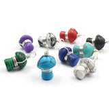 Wire Wrap Gem Stone Mushroom Quartz Pendant DIY Jewelry