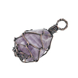 Gem Stone Pendant Pendulum Opal Amethyst Pink Quartz Healing Crystal