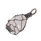 Gem Stone Pendant Pendulum Opal Amethyst Pink Quartz Healing Crystal