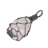 Gem Stone Pendant Pendulum Opal Amethyst Pink Quartz Healing Crystal