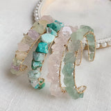 Wire Wrapped Crystal Bracelets Amazonite Fluorite Quartz
