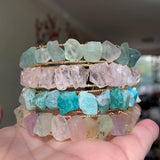 Wire Wrapped Crystal Bracelets Amazonite Fluorite Quartz