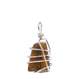 Green Aventurine Tiger Eye Pink Quartz Crystal Pendant