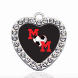 Wisconsin Outline Circle Charm Heart Suspension Charms Pendants Accessories