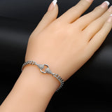 Chain Bracelet Silver Copper Jewelry Couple Gift