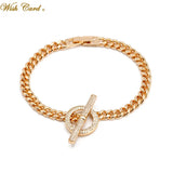 Chain Bracelet Silver Copper Jewelry Couple Gift
