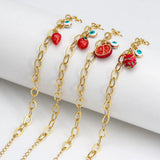 Fruit Charm Bracelet Evil Eye Enamel Turkey Boho Party Jewelry