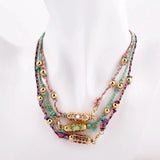 Colorful Enamel Beads Necklace for Women Girls