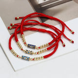 Colorful Charm Copper Beads Bracelet Evil Eye Jewelry
