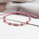 Enamel Copper Beads Tube Bracelet with Evil Eye Charm