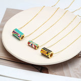 Evil Eye Enamel Pendant Necklace Women's Choker Jewelry