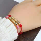 Enamel Pattern Copper Charm Bracelet For Women Boho Jewelry