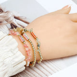 Irregular Crushed Stone Copper Bead Bracelet For Women Girls Boho Jewelry