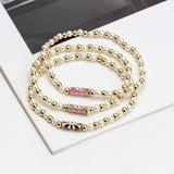 Irregular Crushed Stone Copper Bead Bracelet For Women Girls Boho Jewelry